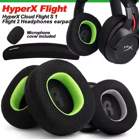 Earphone Pads For HyperX Cloud Flight S 1 Flight 2 Replacement Earmuffs Memory Covers Sponge Protein