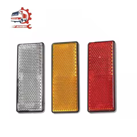 AOHEWEI 3 pcs Self Adhesive Rectangular Reflector Strips for Trailer Carvan Lorry Truck Gate Posts F