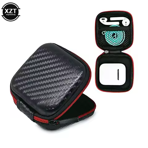 Headphone Bag Mini Zipper Square Hard Storage Box Headset Case for SD TF Cards Aseismic Moisture Pro