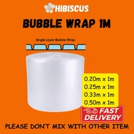 BUBBLE WRAP SINGLE LAYER 0.33mx1m / 0.5mx1m | J&T Ninja Shopee