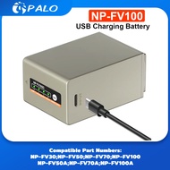 แบตเตอรี่ PALO NP FV100A NP-FV100 FV100 พร้อมอินพุตชาร์จ USB Type-C สำหรับ Sony NP-FV30 NP-FV50 NP-F