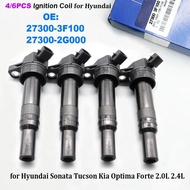 4/6PCS Ignition Coil 27300-3F100 273003F100 27300-2G000 273002G000 For Hyundai Genesis Santa Fe Sona