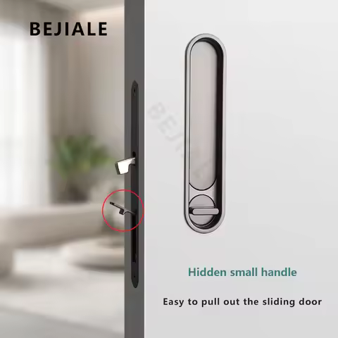 Pocket Door Wooden Sliding Door Lock Sliding Door Lock With Side Handle Balcony Kitchen Bathroom Inv