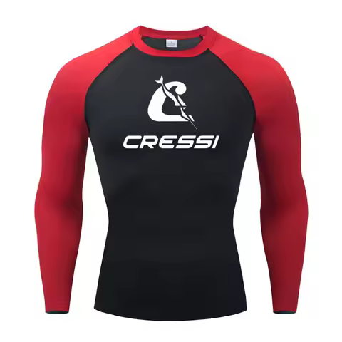 Men Surf Sunscreen Diving Suit Rash Protection t-Shirt Swimsuit Tight Short-Sleeved Swimming Floatin