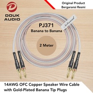 Douk Audio 14AWG OFC Copper Speaker Wire Cable with Gold-Plated Banana Tip Plugs