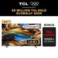 TCL P755 4K TV 2024 65 inch | TCL Eye Care | 120Hz DLG | AI Smart Google TV | Dolby Atmos and Vision