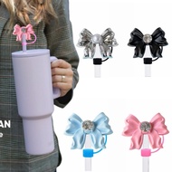 MV 10MM Straw Cap Bottle Protector Bow Large Coquette Ribbon Anti-Dust Universal For Tumbler