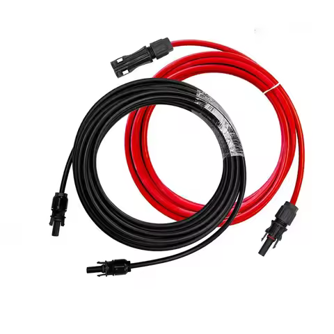 1 Pair Solar Panel Extension Cable Copper Wire 6 4 2.5 mm2 10 12 14 AWG Black and Red with Solar PV 