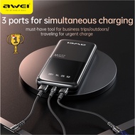 AWEI High Quality P10K Hoco Powerbank 10000mAh Fast Charging Slim Power Bank LED Display 22.5W PD+QC