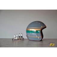 P & J Feture Joe WARD Co-Branded Painted Small Cap Body Retro 3/4 Safety Helmet Cement Gray