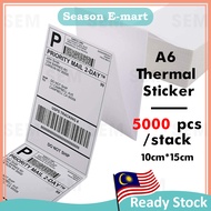 5000pcs Thermal Sticker A6 Paper Roll Fold Stack Airway Bill Sticker Thermal Label AWB Consignment Note 订单打印纸 TS01B