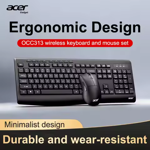 Acer OCC313 new 2.4G receiver plug-and-play efficient wireless keyboard and mouse set,responsive tra