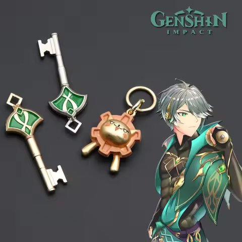 Game Genshin Impact Alhaitham Kaveh Key Keychain Sumeru Kaveh Al Haitham Lion Key Set Keyring Cospla