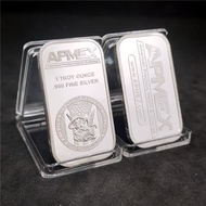 high-quality 1/5/10//100 pcs America 1 oz APMEX Silver Bars Bullion 1 troy Ounce 999 Silver-plated B