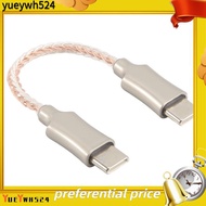 [yueywh524]1 PCS Type-C to Type-C Recording Line 8-Core Audio Cable for HiFi Headphone OTG Adapter