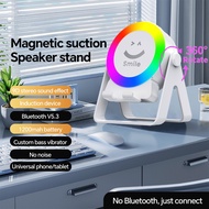 Bluetooth Wireless Magnetic Attraction Induction Speaker Phone Holder stand RGB & Rotating 360°