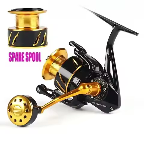 【Best-selling】Original Lurekiller Brand Metal Spinning Reel Double Spool Saltist CW3000-10000H 9+1BB