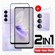 2 in 1 Screen Protector Tempered Glass Film For Vivo V27 E V27e V27 pro V27pro V 27e Camera Back Len