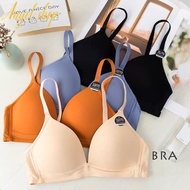 Angela non wire plus size 32-38 korean seamless Push up bra for woman wireless underwear with foam