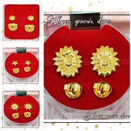 US 10K GOLD EARRINGS 10K US FANCY GOLD HYPOALLERGENIC STUD EARRINGS