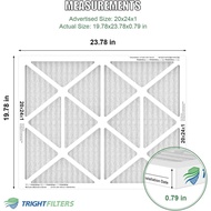20x24x1 Air Filter 4 Pack, MERV 8 Pleated Dust Defense Air Filters Replacement Air Conditioner HVAC 