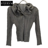 Pleats Please PP33-JJ663 不對稱顏色襯衫/女襯衫，3 碼（二手）