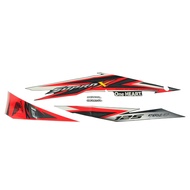 Sticker Body Set Kanan Putih Hitam Honda Supra X 125 FI 871X0K41N10ZDR