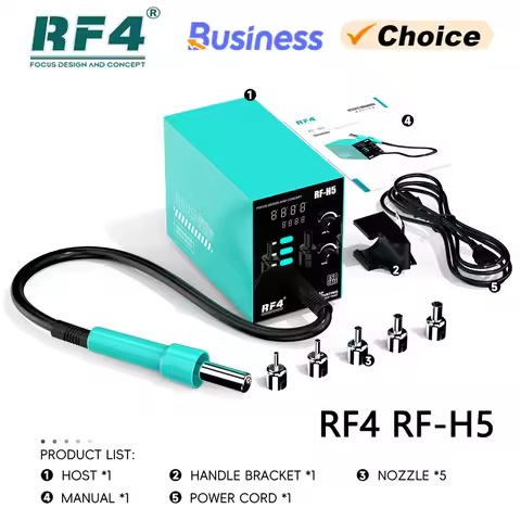 RF4 RF-H5 800W Hot Air Gun BGA Rework Solder Station Soldering Digital Display Intelligent SMD SMT C