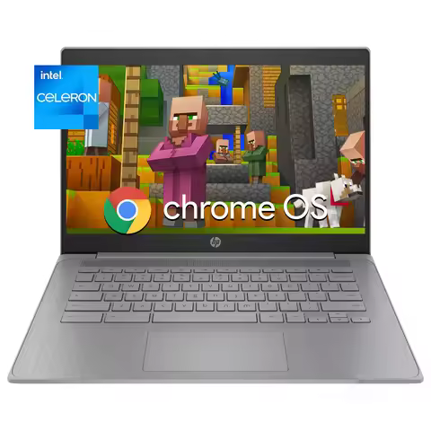 HP 14" Student Laptop, Chromebook, Intel Celeron N4120, 4GB RAM, 64GB eMMC Storage, Chrome OS, Moder