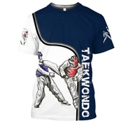 3D Taekwondo Judo Printing T Shirt Children Fashion Sports Short Sleeves Men Summer Gym Clothing Har