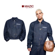 AK03 - MAZIC METAL-CLOSURE DENIM JACKET UNISEX METAL BUTTON JEANS