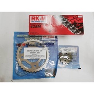 RK-M SET HONDA WAVE125 (FRONT SPOCKET 14T/REAR SPOCKET 34T/CHAIN RKM428M X 108L)