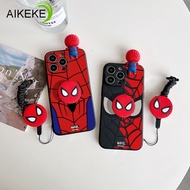 For Huawei Y9S Y5 Y9 Y6 Pro 2018 Y5 2018 Mate 30 20 10 Pro 20 Lite P40 Pro Plus P40 P30 P20 Lite 4G P30 P20 Pro Phone Case Soft TPU with Lanyard Holder Spider Man Back Cover