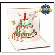 3D Greeting Card - BIRTHDAY CAKE - 3D Greeting Card - BIRTHDAY