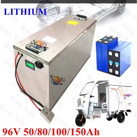 JN 96V 50Ah 80Ah 100Ah 150Ah Lithium ion Battery with Bluetooth BMS 26S for 3000W 5000W 9000W Four W