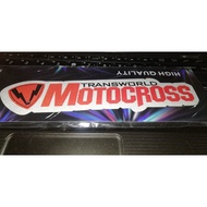 Transworld Motocross Reflective Motorcycle Car Fuel Tank SideBand Helmet Sticker Motor Bike