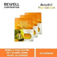 Bewell-C Plus CALCIUM 3 in 1 vitamin 1000mg 3 flaps, 30 Capsules