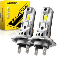 AUXITO 2Pcs H7 LED Headlight Bulbs 18000Lm Super Bright Head Lamp 7035 SMD Wireless Mini  Car LED He