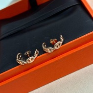 Hermes outlet earrings 愛馬仕豬鼻扣耳環 玫瑰金