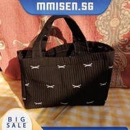 [mmisen.sg] Cute Bow Shoulder Bag Large Capacity Diaper Bag Stroller Organizer Mommy Bag