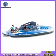 Winnereco PVC 6 คน Water Party เรือยอชท์ลอยแพ Inflatable แบบพกพาเรือ Raft สำหรับ Camping on Lakes & 