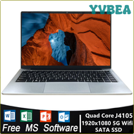 YVBEA Intel lapto J4105 14.1 Inch RAM 8GB ROM 128G 256G 512GB SSD Windows 10 Cheap Student Laptop Intel Laptop Computer Win 10 Pro PIEBV