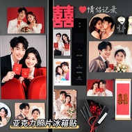 Magnetic Couple Decoration Custom Printed Photo Fridge Magnet Wedding Photo Magnet Photo Wall Acryli