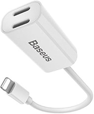Baseus CALL36-02 Audio Cable/IP To Double IP Socket Adapter L36 4.7 inches (12 cm) (White)