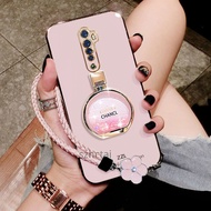 Casing oppo reno2 f reno 2 reno glitter Perfume Bottle Diamond Holder Luxury Electroplated Soft Prot