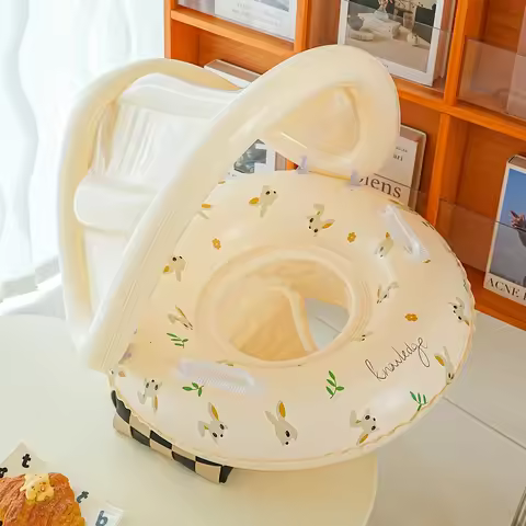 1PC Inflatable swimming ring, fun children’s swimming ring, leak-proof design and easy to inflate, b