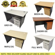 5 FEET WRITING TABLE WITH 3D MOBILE PEDESTAL | OFFICE TABLE  (FREE DELIVERY KLANG VALLEY)