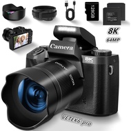 VETEK6-pro 8K Digital Camera  Autofocus, WiFi Touchscreen 16X Digital Zoom Video Camera Dual-lens, L