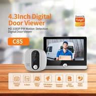 C85 Tuya Smart WiFi Video Doorbell Support PIR Motion Detection Two-way Audio Home Security Door Bel