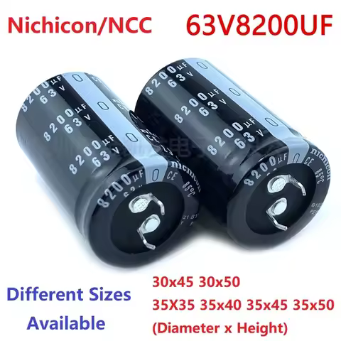 2Pcs/Lot Japan Nichicon/NCC 63V8200uF 30x45 30x50 35X35 35x40 35x45 35x50 Snap-in PSU Amplifier Capa